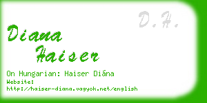 diana haiser business card